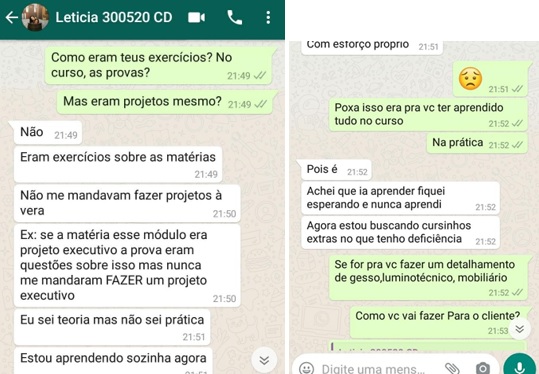 frustrada com design de interiores